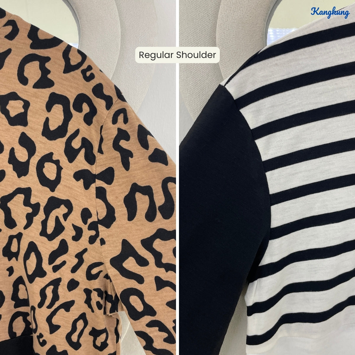 KANGKUNG TEERA PRINTED COLOR BLOCK TURTLENECK LONG TOP - Q026