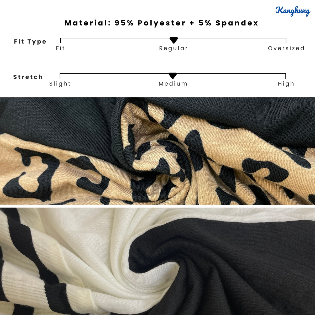 KANGKUNG TEERA PRINTED COLOR BLOCK TURTLENECK LONG TOP - Q026