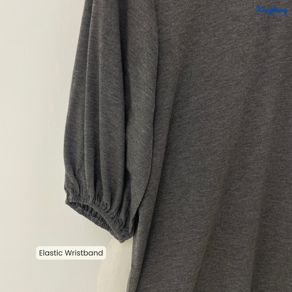 KANGKUNG AINIE RUCHED 3/4 SLEEVE LONG TOP - Q038