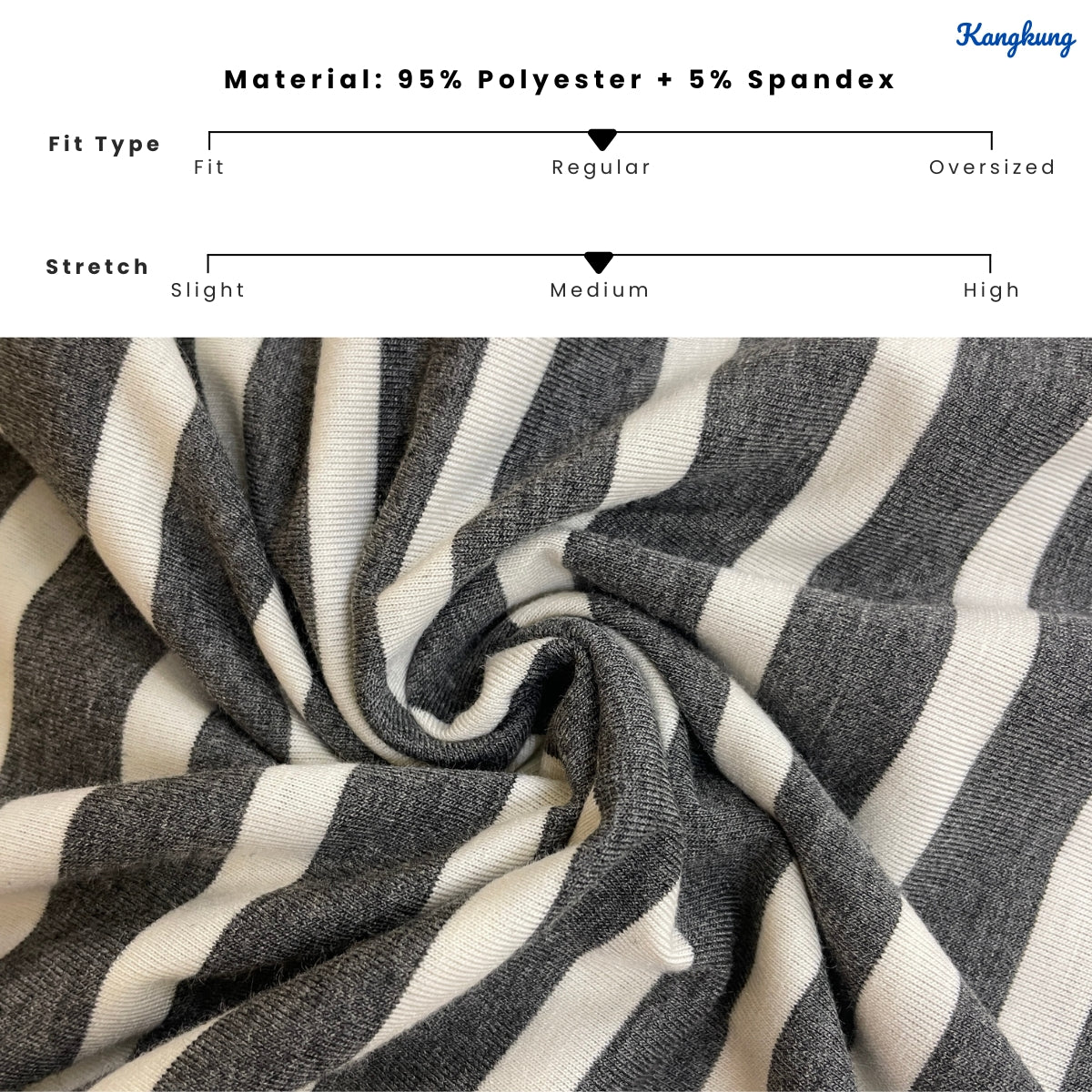 KANGKUNG CAMELIA STRIPED BUTTON-UP TIE-HEM LONG TOP - Q044