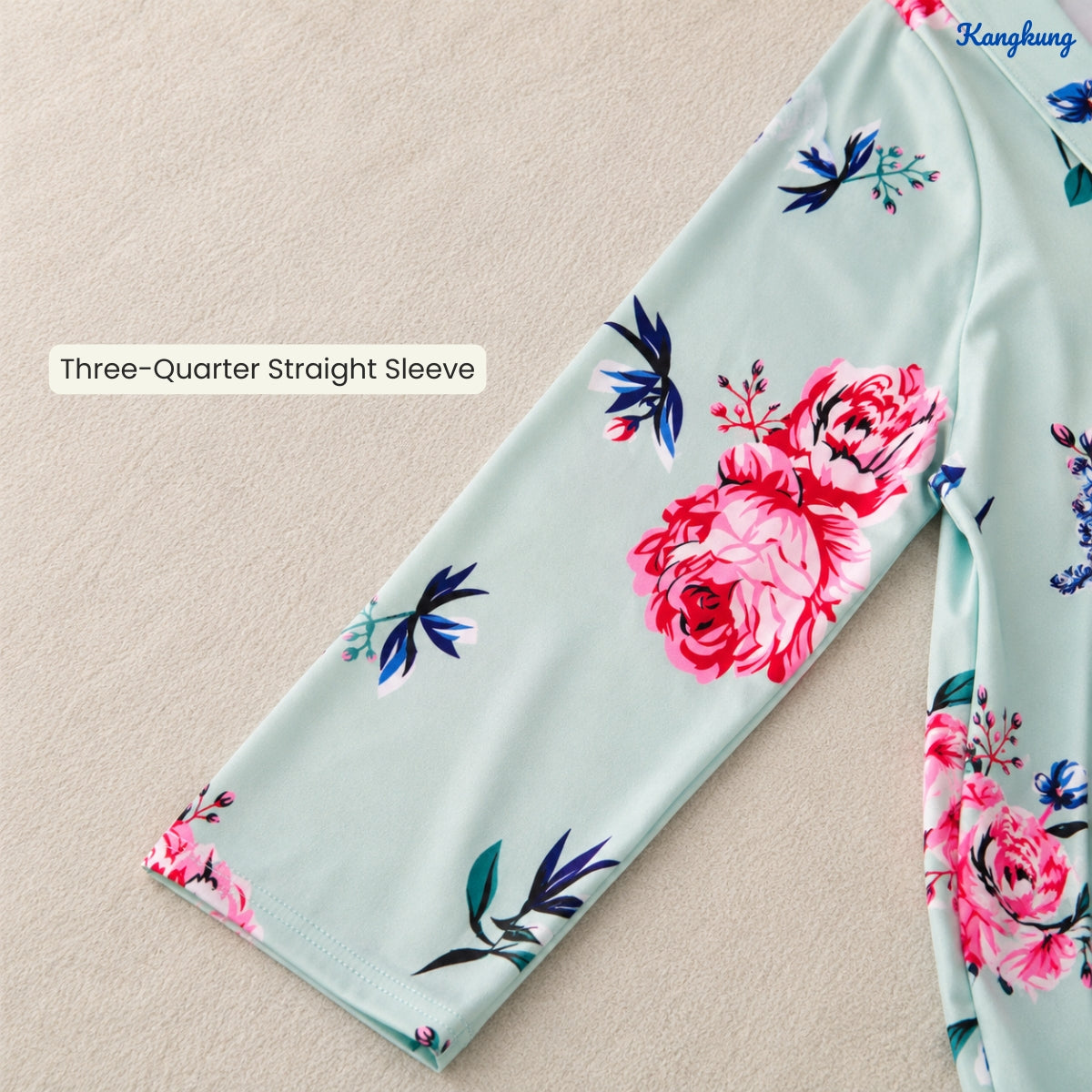 KANGKUNG AVELINA FLORAL PRINT OPEN-FRONT LONG CARDIGAN - Q045