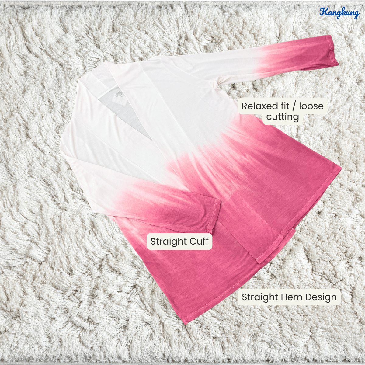 KANGKUNG HANAIRA OMBRE OPEN-FRONT LONG CARDIGAN - Q050