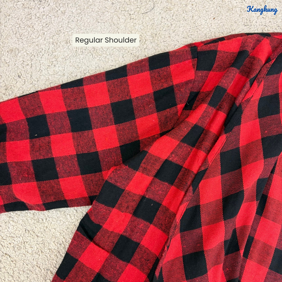 KANGKUNG MELORA PLAID OPEN-FRONT LONG CARDIGAN - Q052