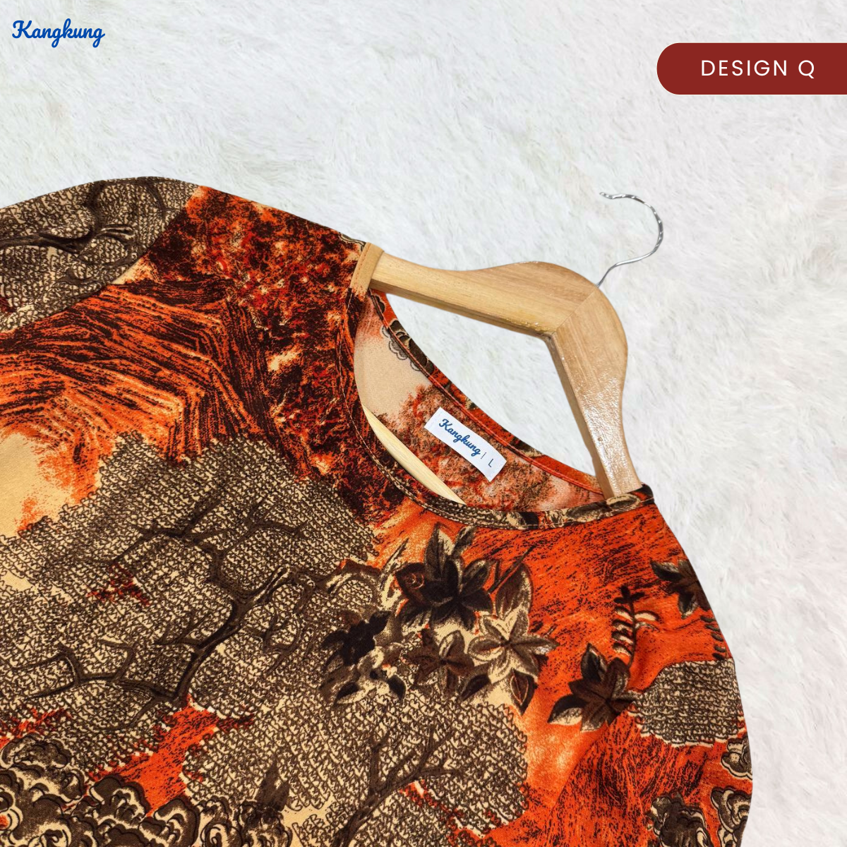 KANGKUNG MELATI BLOUSE WANITA CORAK CAMPUR - KK101