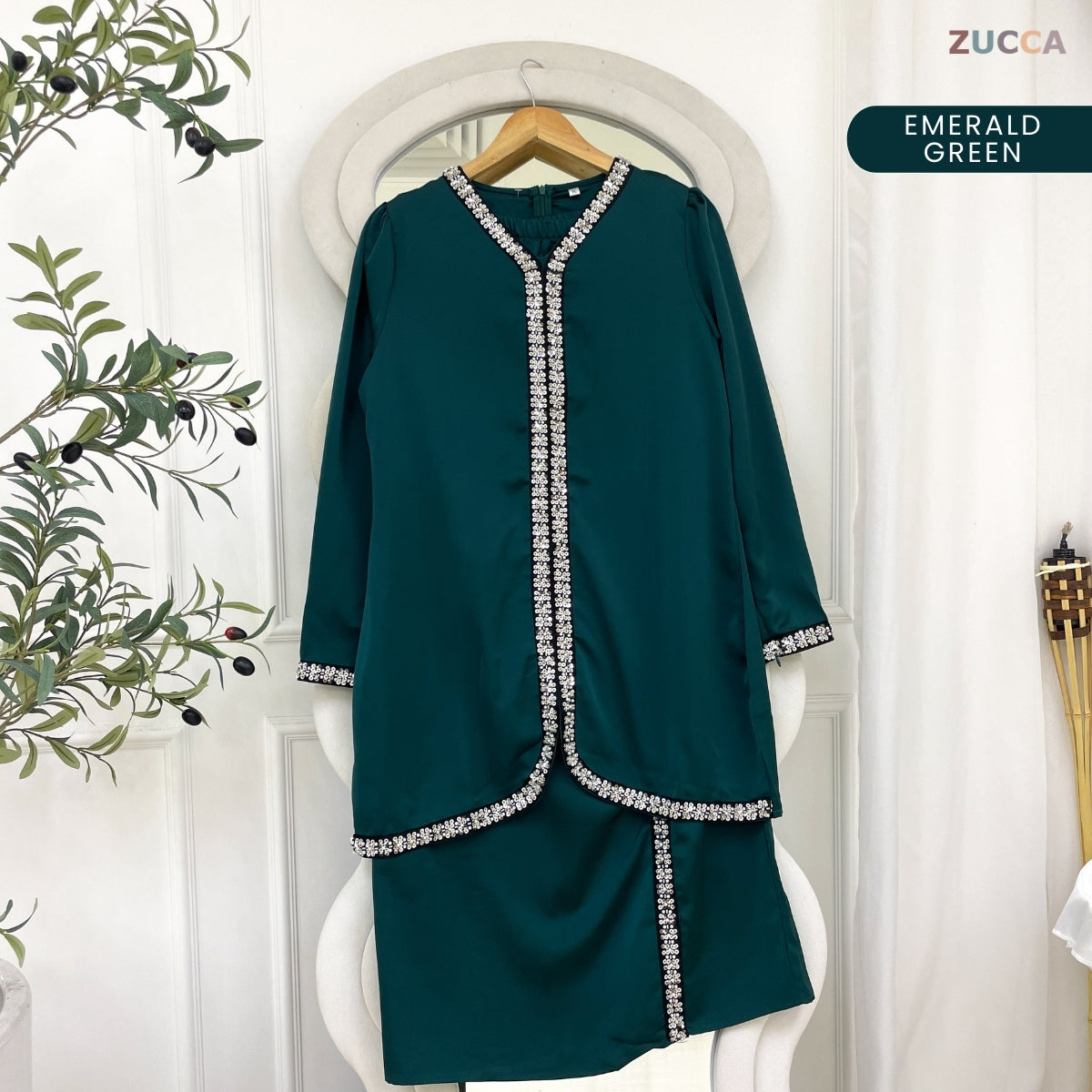 [JOM RAYA 2026] ZUCCA SALEHA KURUNG MODERN WITH BEAD DETAILS - R014
