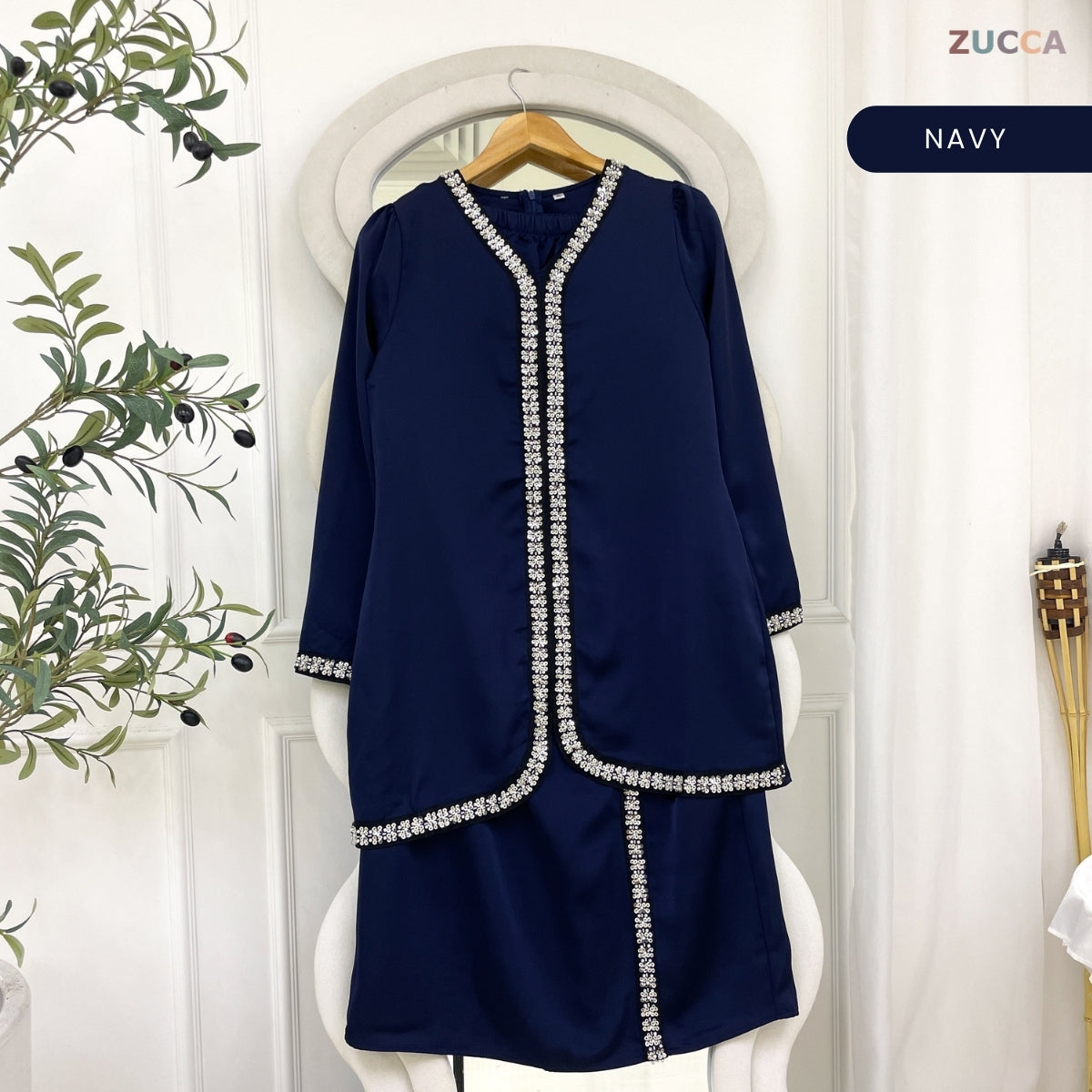 [JOM RAYA 2026] ZUCCA SALEHA KURUNG MODERN WITH BEAD DETAILS - R014