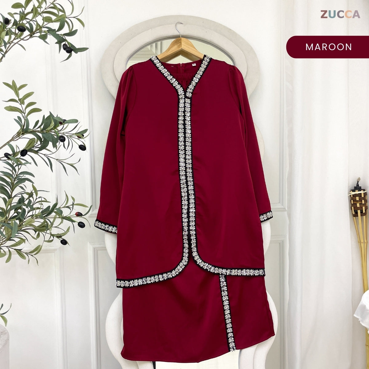 [JOM RAYA 2026] ZUCCA SALEHA KURUNG MODERN WITH BEAD DETAILS - R014
