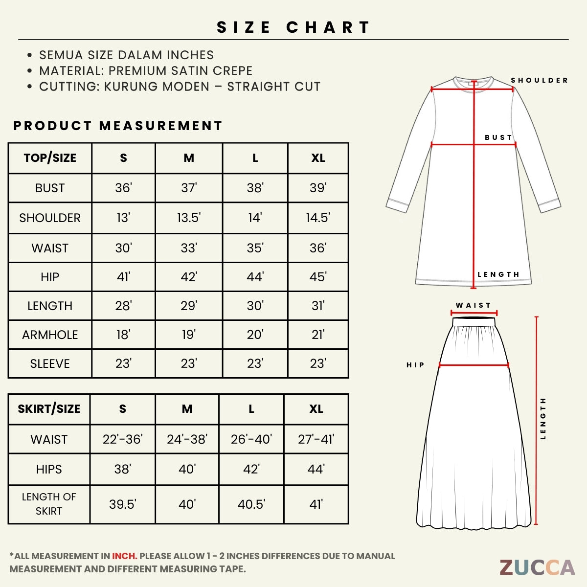[JOM RAYA 2026] ZUCCA SALEHA KURUNG MODERN WITH BEAD DETAILS - R014