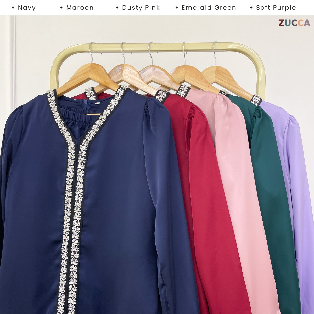 [JOM RAYA 2026] ZUCCA SALEHA KURUNG MODERN WITH BEAD DETAILS - R014