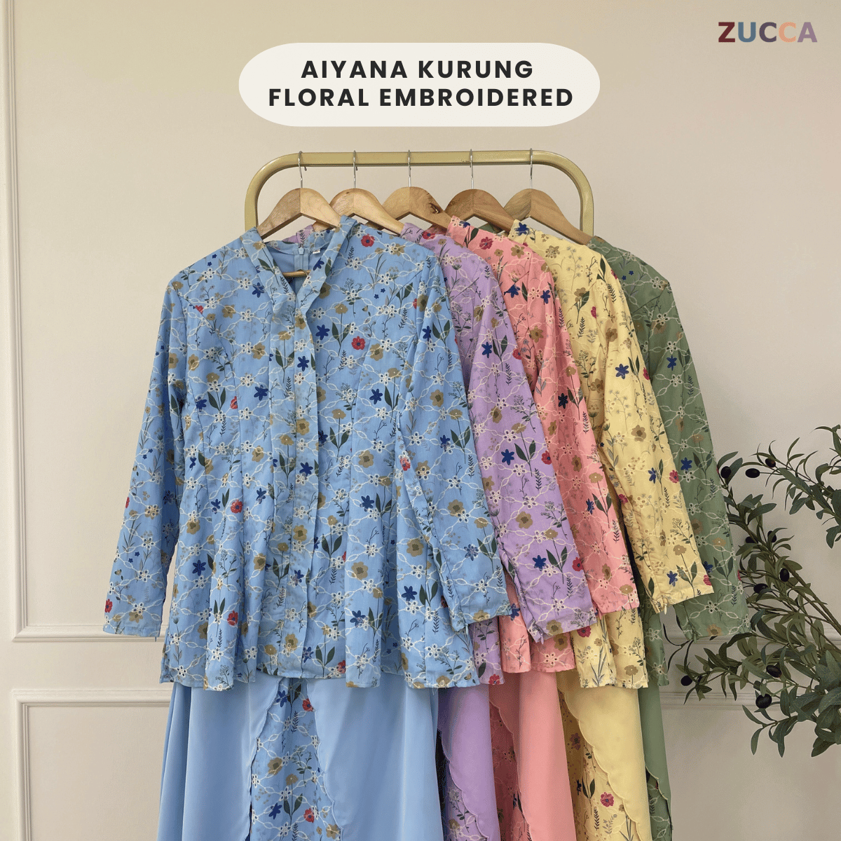 [JOM RAYA 2026] ZUCCA AIYANA KURUNG FLORAL EMBROIDERED - R015