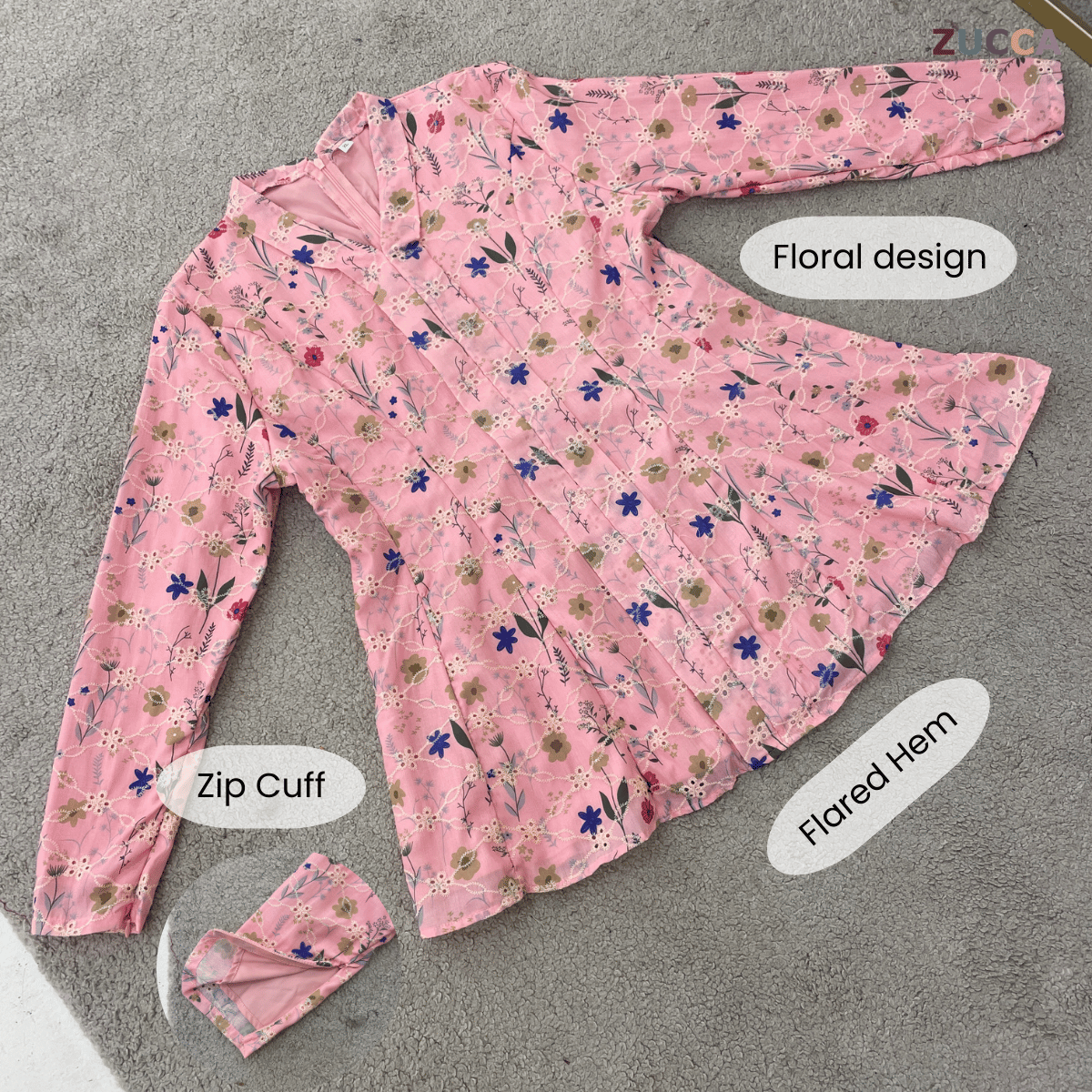 [JOM RAYA 2026] ZUCCA AIYANA KURUNG FLORAL EMBROIDERED - R015