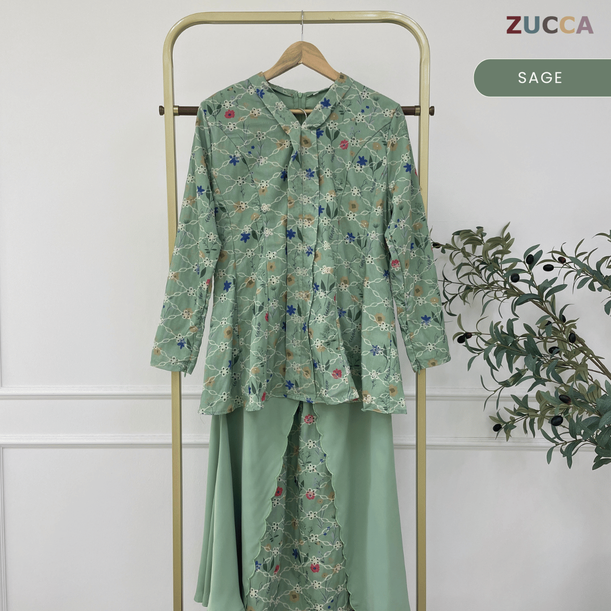 [JOM RAYA 2026] ZUCCA AIYANA KURUNG FLORAL EMBROIDERED - R015