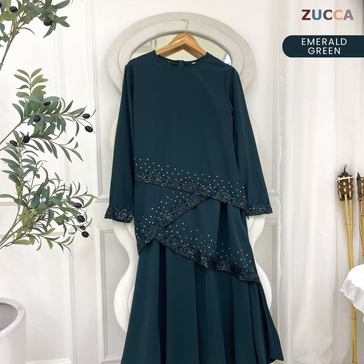 [JOM RAYA 2026] ZUCCA AZIZAH MODERN KURUNG WITH BEAD DETAILS - R016