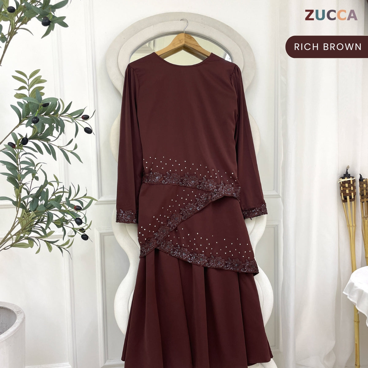 [JOM RAYA 2026] ZUCCA AZIZAH MODERN KURUNG WITH BEAD DETAILS - R016
