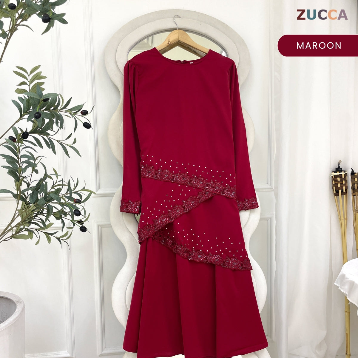 [JOM RAYA 2026] ZUCCA AZIZAH MODERN KURUNG WITH BEAD DETAILS - R016