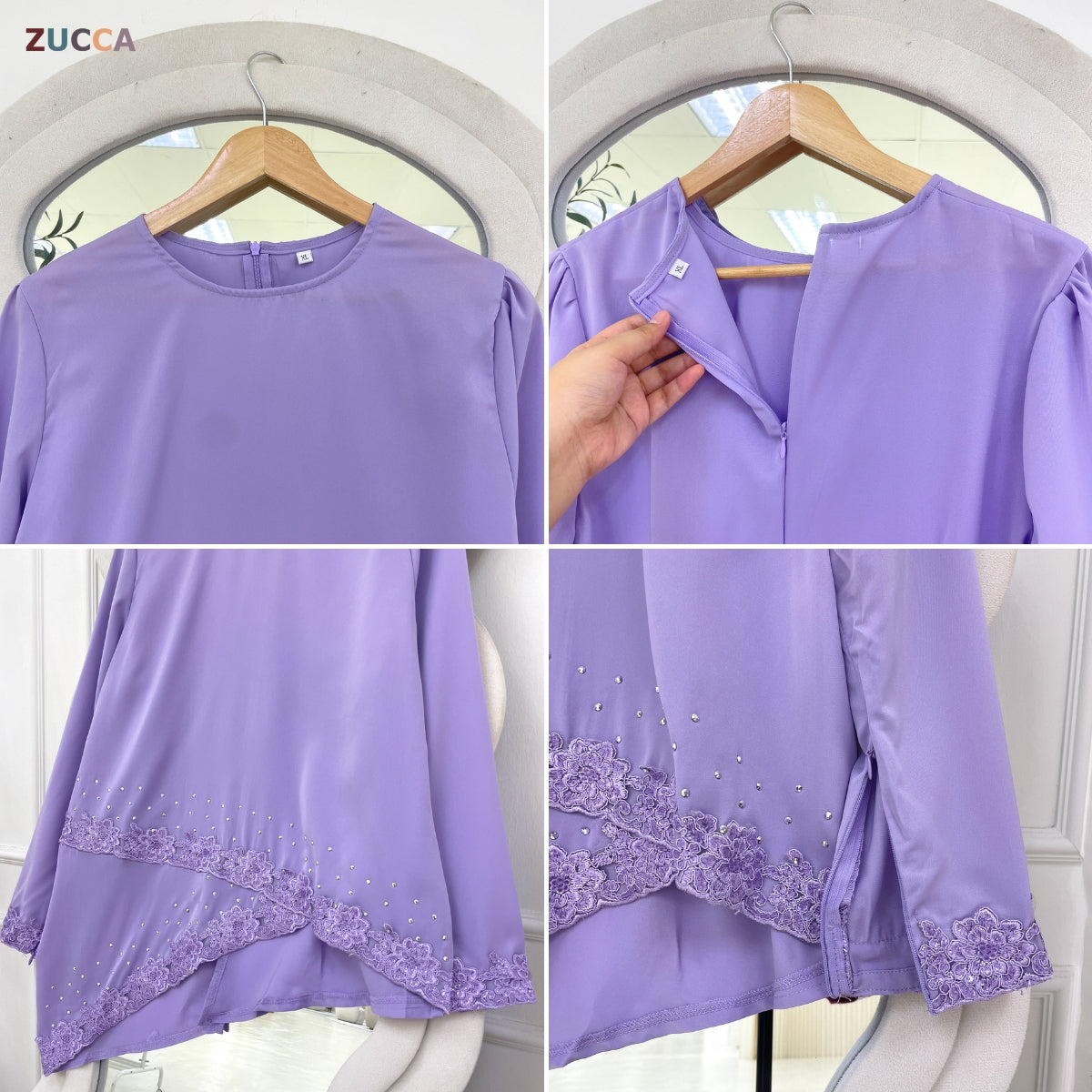 [JOM RAYA 2026] ZUCCA AZIZAH MODERN KURUNG WITH BEAD DETAILS - R016