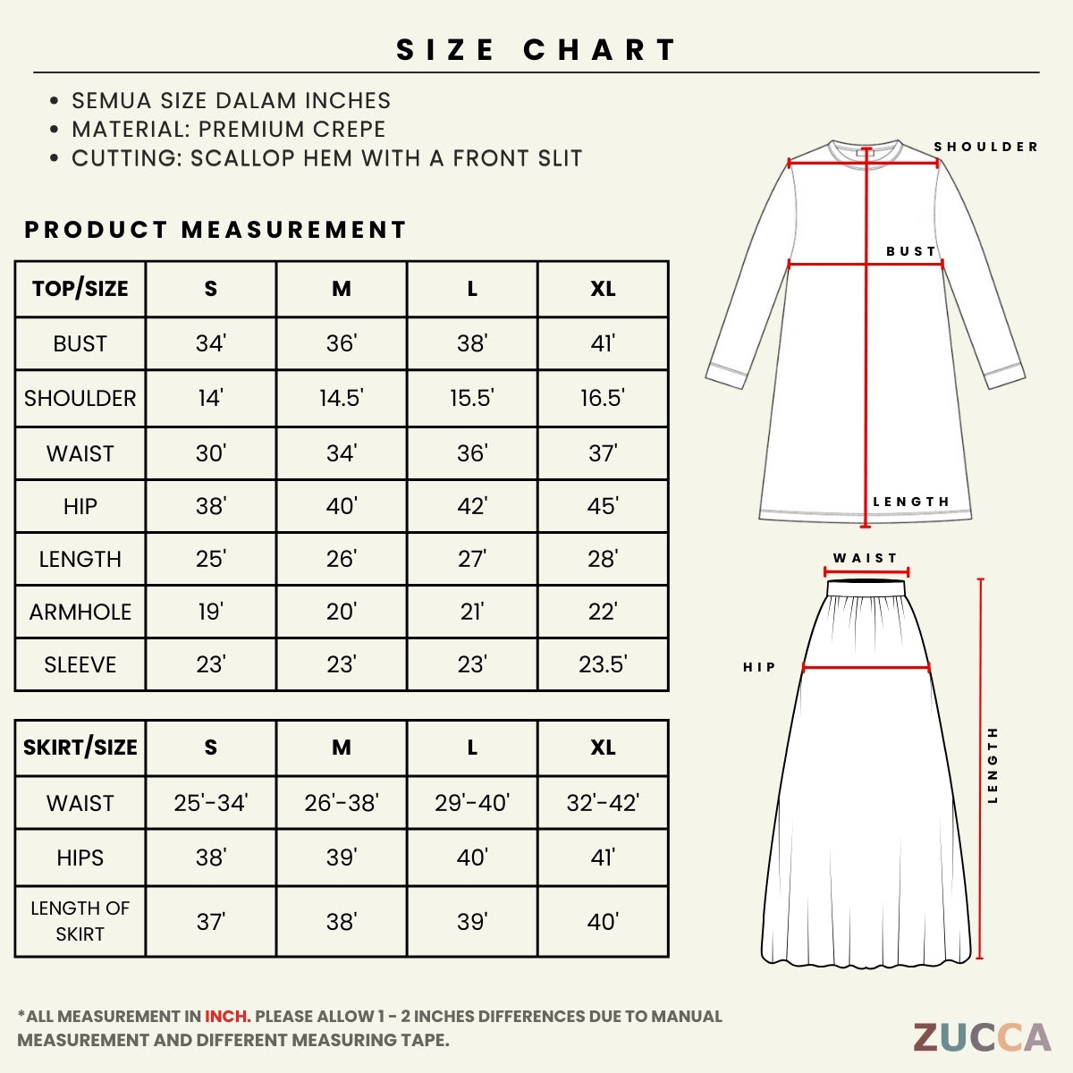 [JOM RAYA 2026] ZUCCA AZIZAH MODERN KURUNG WITH BEAD DETAILS - R016