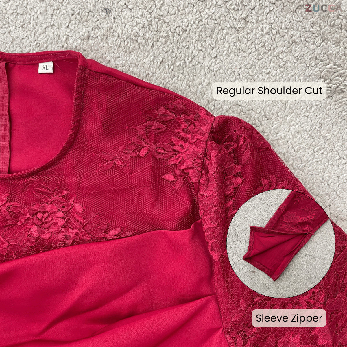 [JOM RAYA 2026] ZUCCA AMANI ELEGANT FLORAL LACE MODERN KURUNG-R017