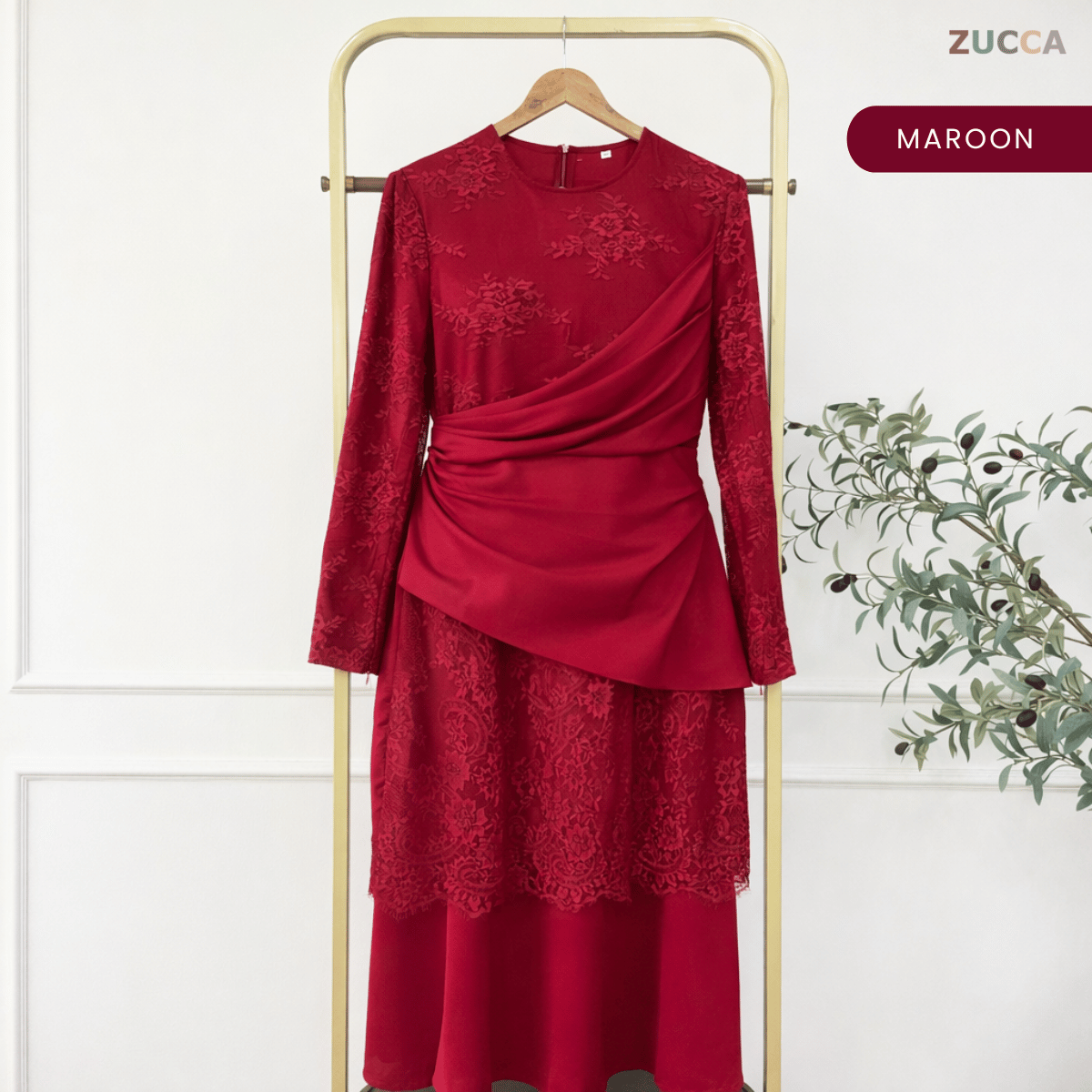 [JOM RAYA 2026] ZUCCA AMANI ELEGANT FLORAL LACE MODERN KURUNG-R017