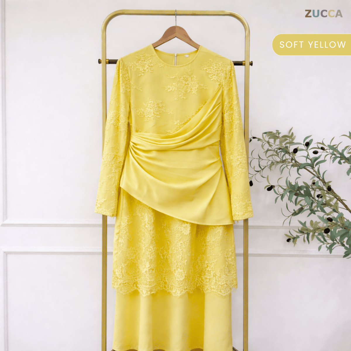 [JOM RAYA 2026] ZUCCA AMANI ELEGANT FLORAL LACE MODERN KURUNG-R017