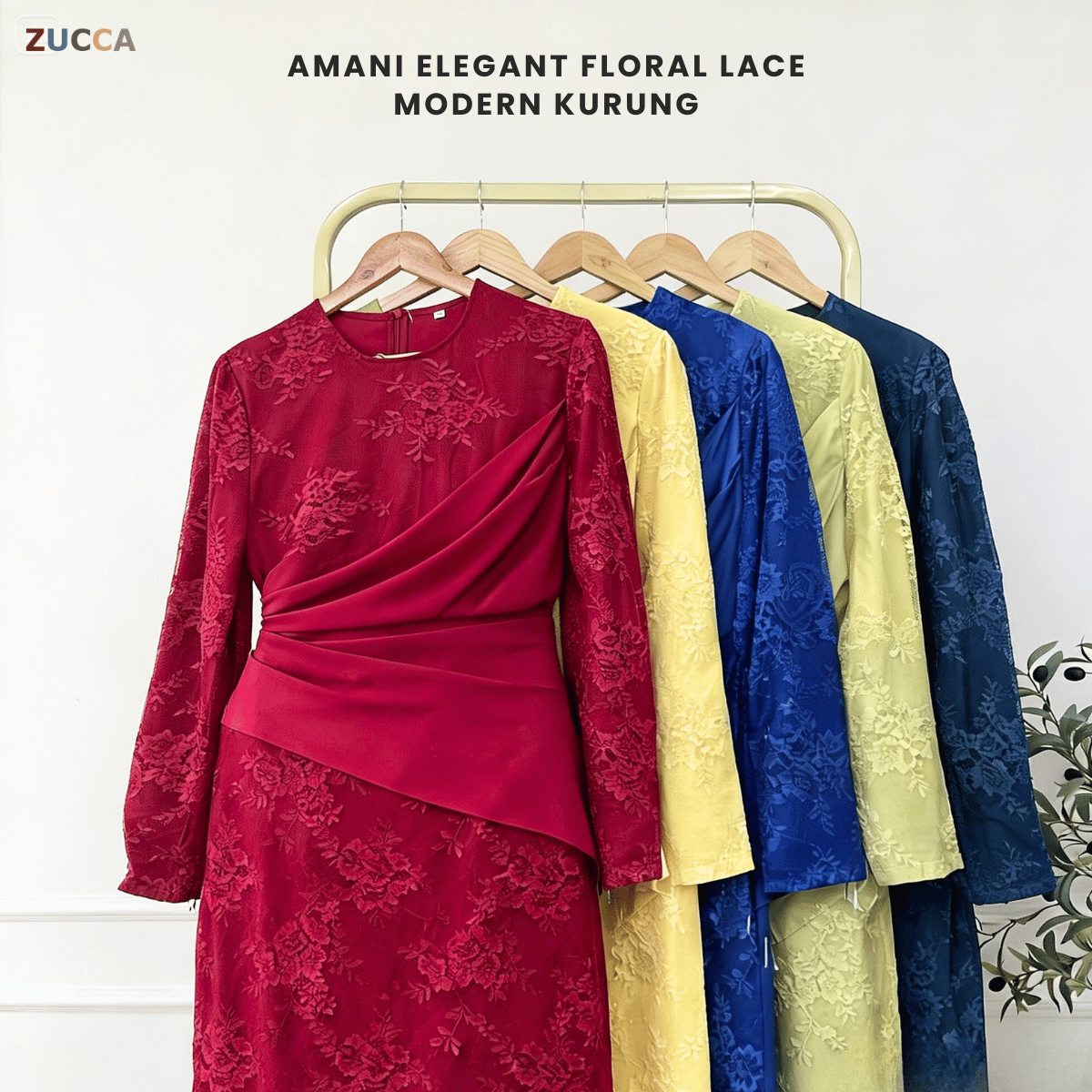 [JOM RAYA 2026] ZUCCA AMANI ELEGANT FLORAL LACE MODERN KURUNG-R017