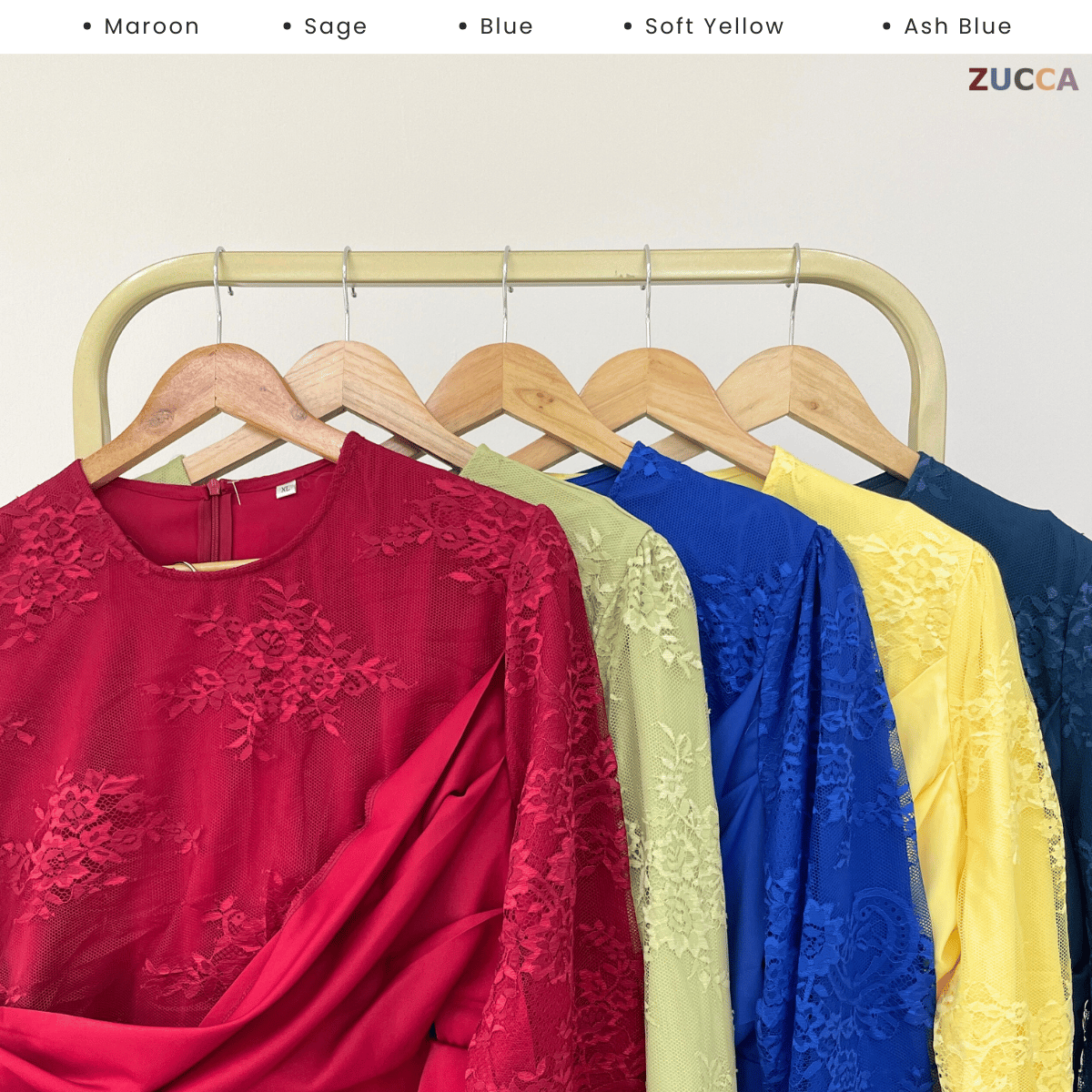 [JOM RAYA 2026] ZUCCA AMANI ELEGANT FLORAL LACE MODERN KURUNG-R017