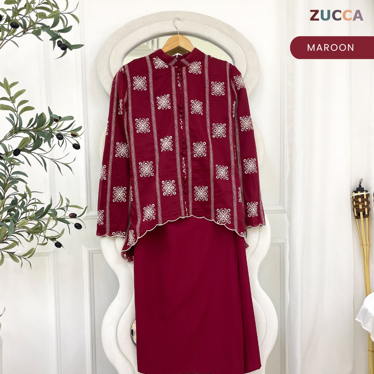 [JOM RAYA 2026] ZUCCA IZZAH KURUNG MODERN WITH LINING AND EMBROIDERED - R019