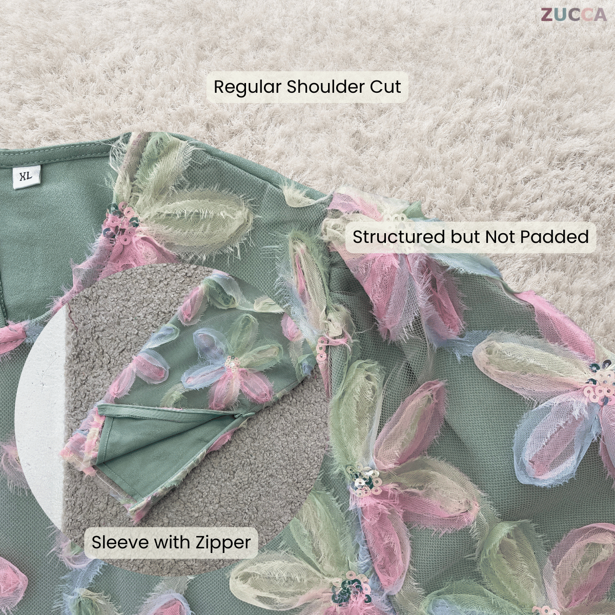 [JOM RAYA 2026] ZUCCA AFIA KURUNG PREMIUM  FLORAL CREPE SET - R019