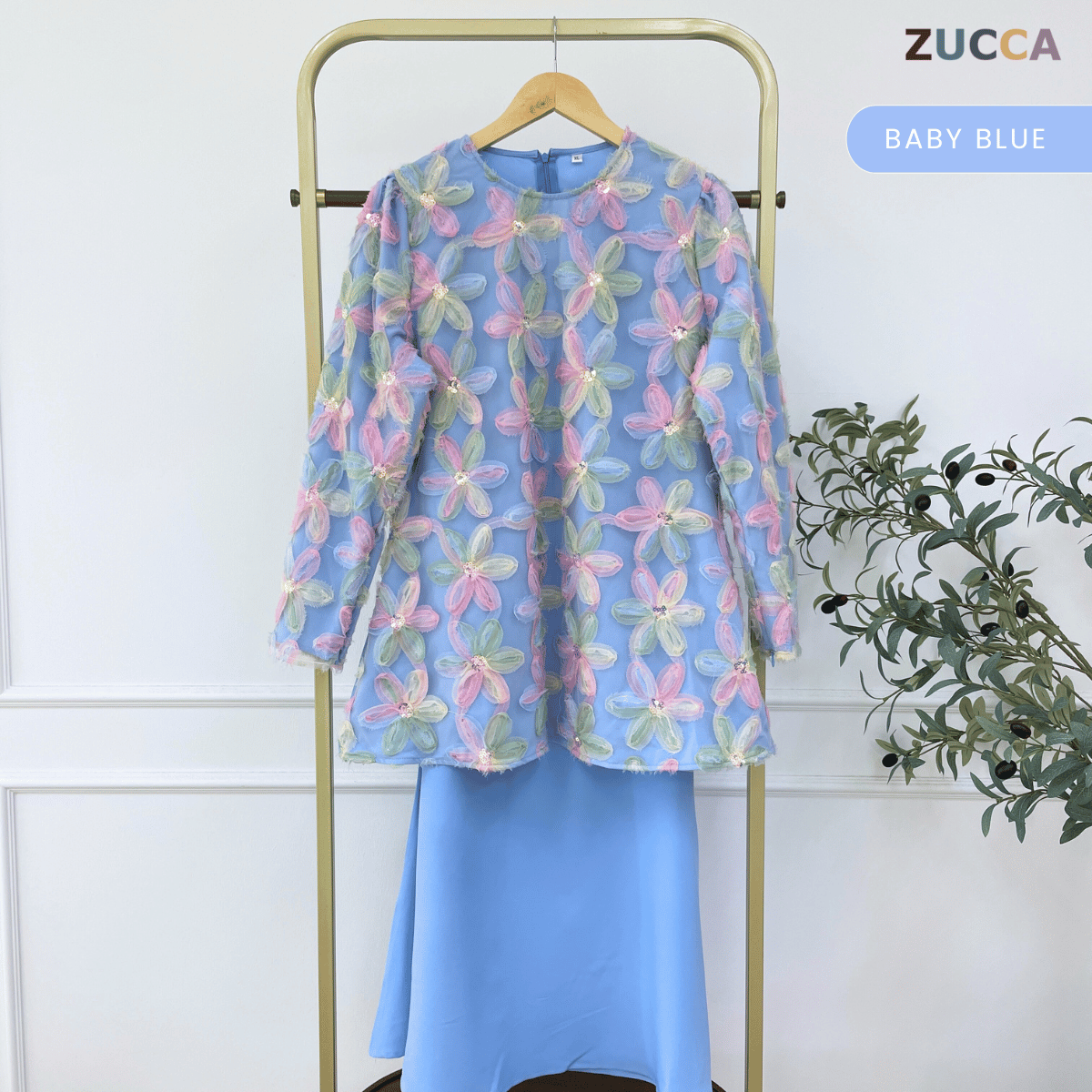 [JOM RAYA 2026] ZUCCA AFIA KURUNG PREMIUM  FLORAL CREPE SET - R019