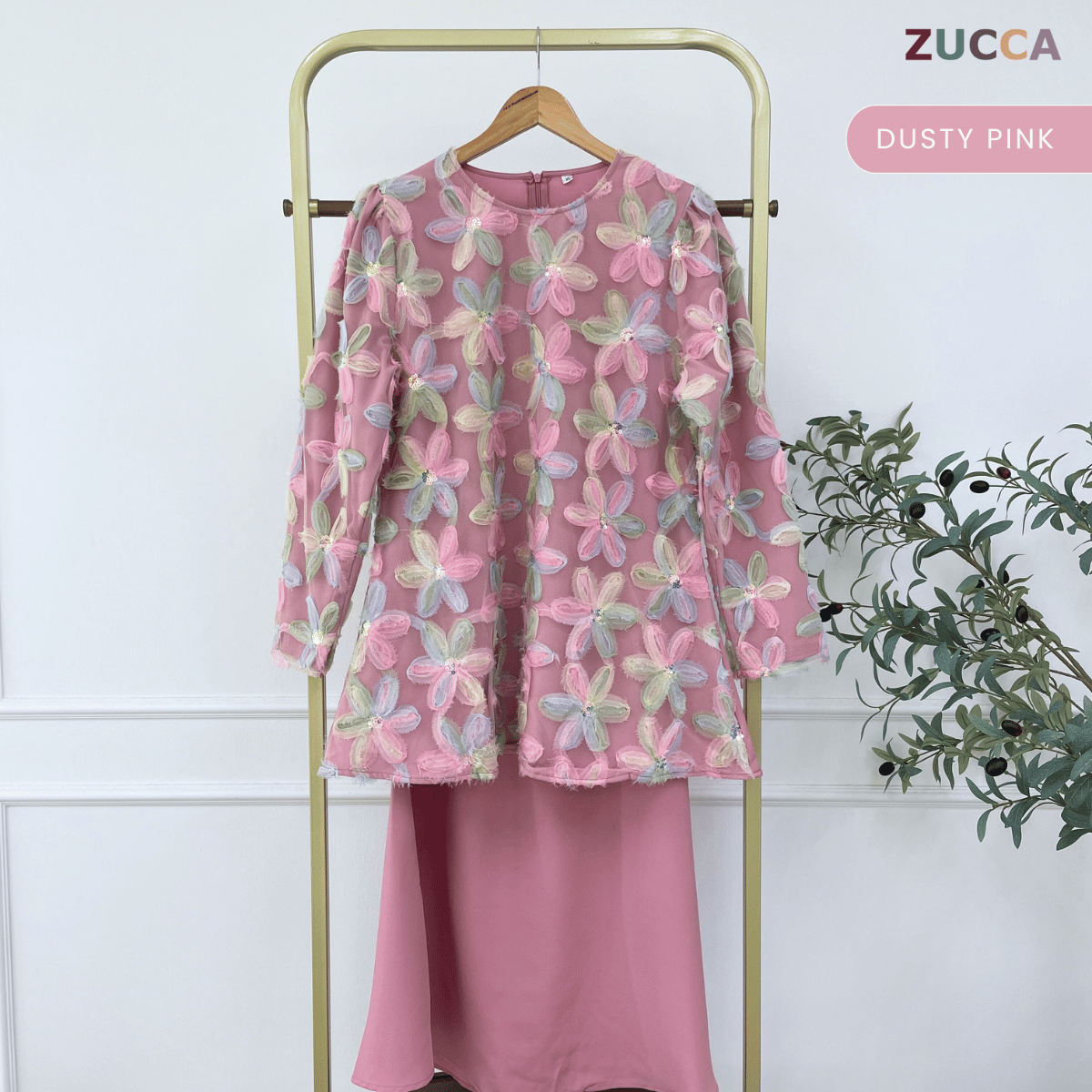 [JOM RAYA 2026] ZUCCA AFIA KURUNG PREMIUM  FLORAL CREPE SET - R019