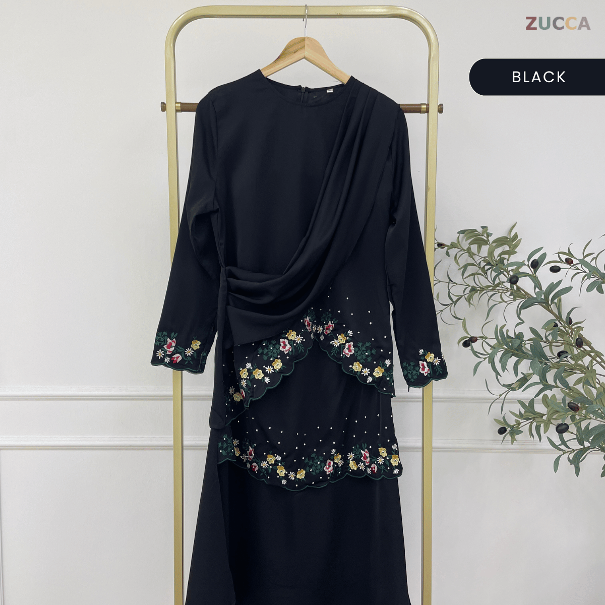 [JOM RAYA 2026] ZUCCA DELANA FLORAL PEARL EMBELLISHED KURUNG - R020