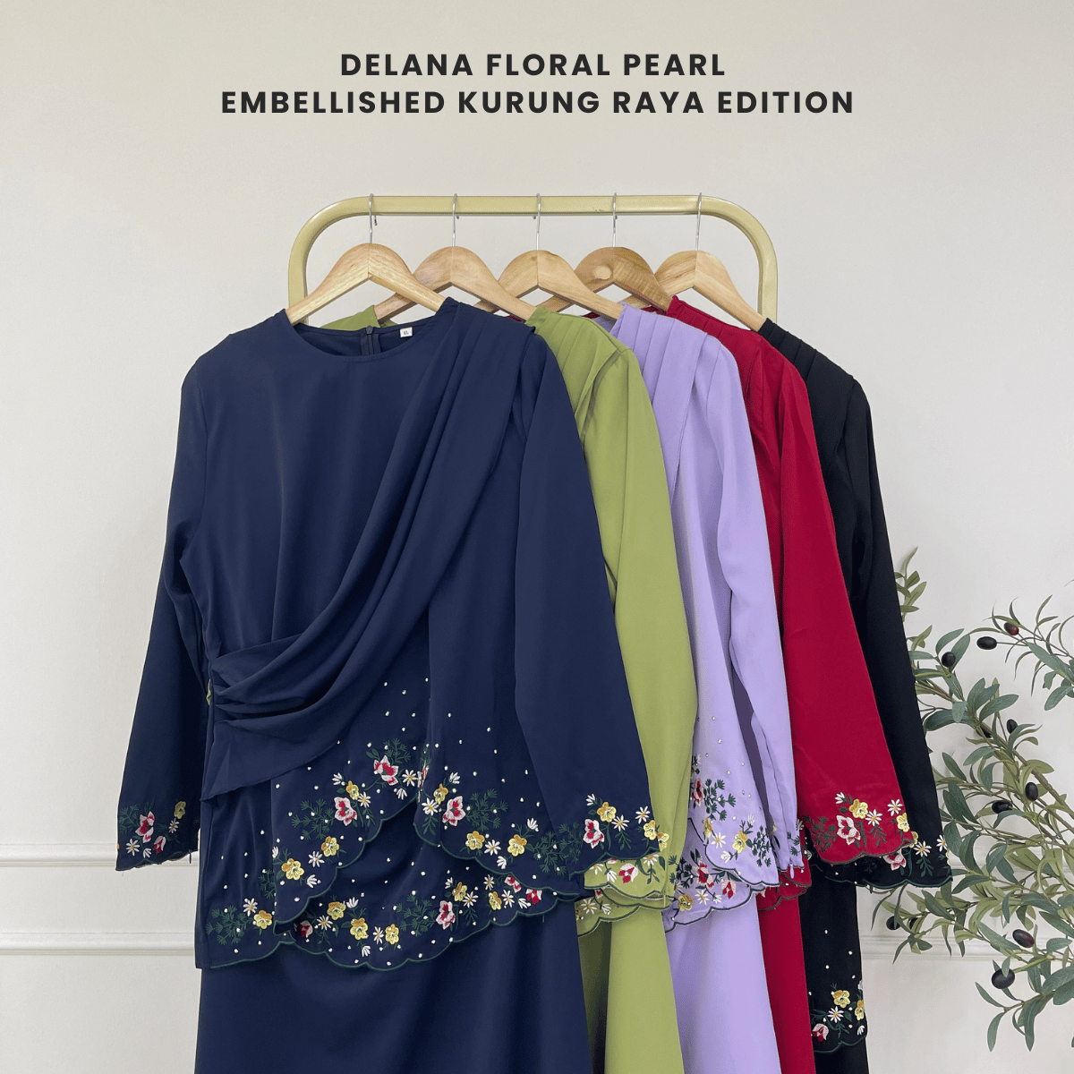[JOM RAYA 2026] ZUCCA DELANA FLORAL PEARL EMBELLISHED KURUNG - R020