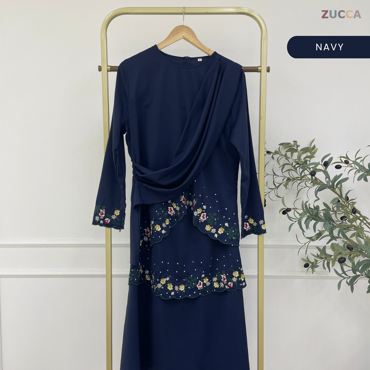 [JOM RAYA 2026] ZUCCA DELANA FLORAL PEARL EMBELLISHED KURUNG - R020