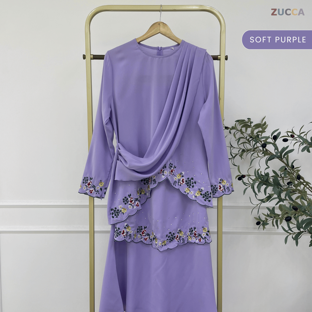 [JOM RAYA 2026] ZUCCA DELANA FLORAL PEARL EMBELLISHED KURUNG - R020