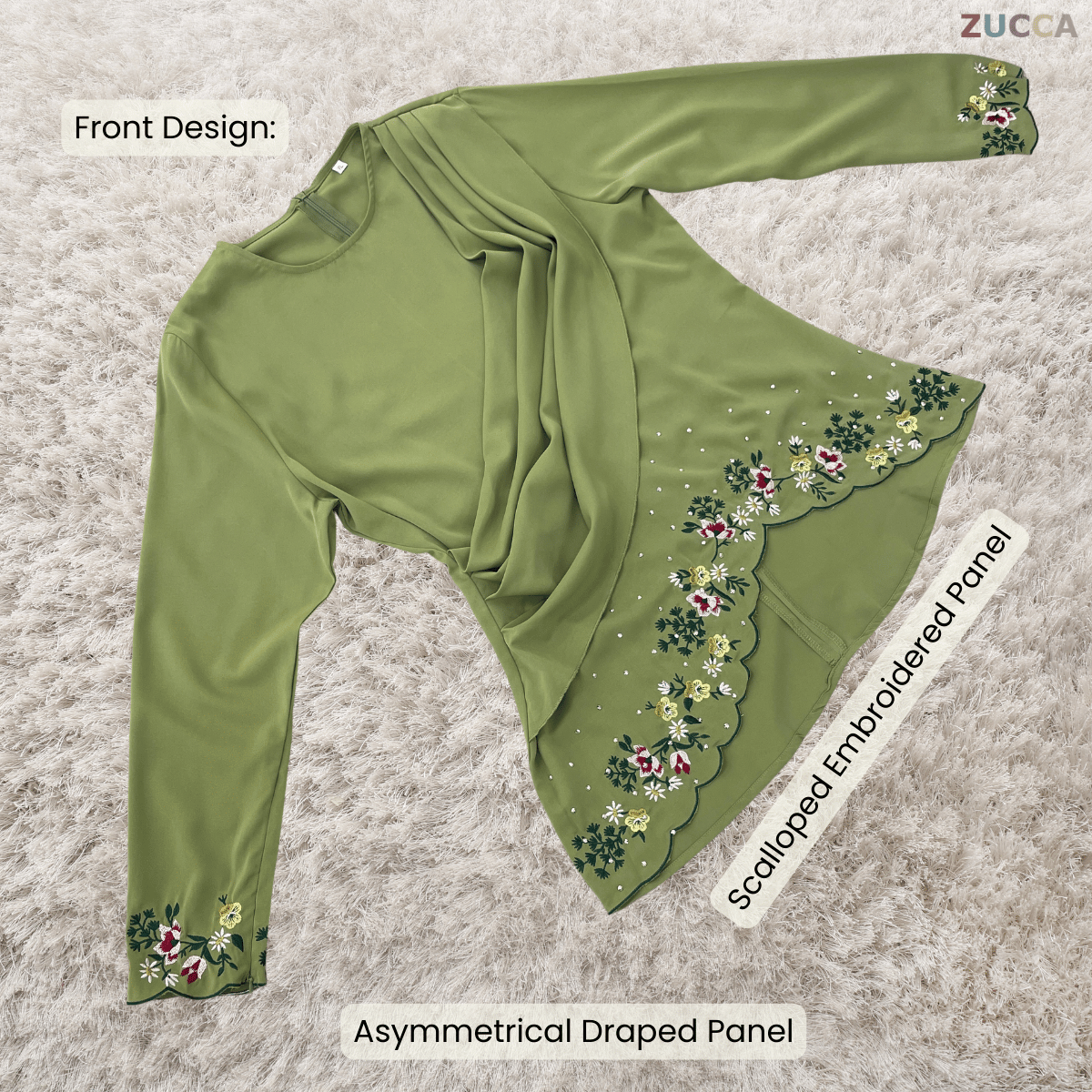 [JOM RAYA 2026] ZUCCA DELANA FLORAL PEARL EMBELLISHED KURUNG - R020