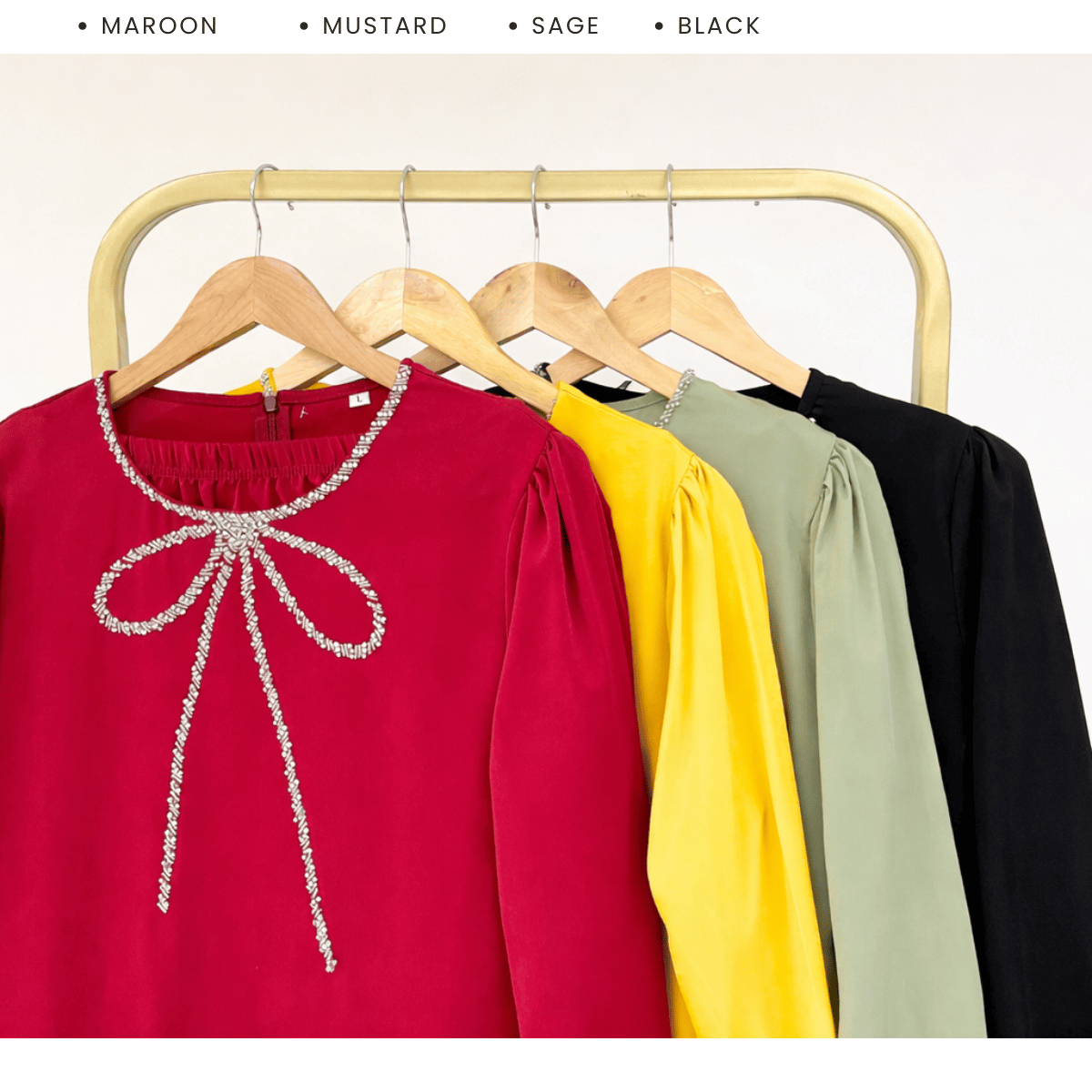 [JOM RAYA 2026] ZUCCA CIARA MINIMAL RIBBON EMBELLISHED KURUNG SET-R022