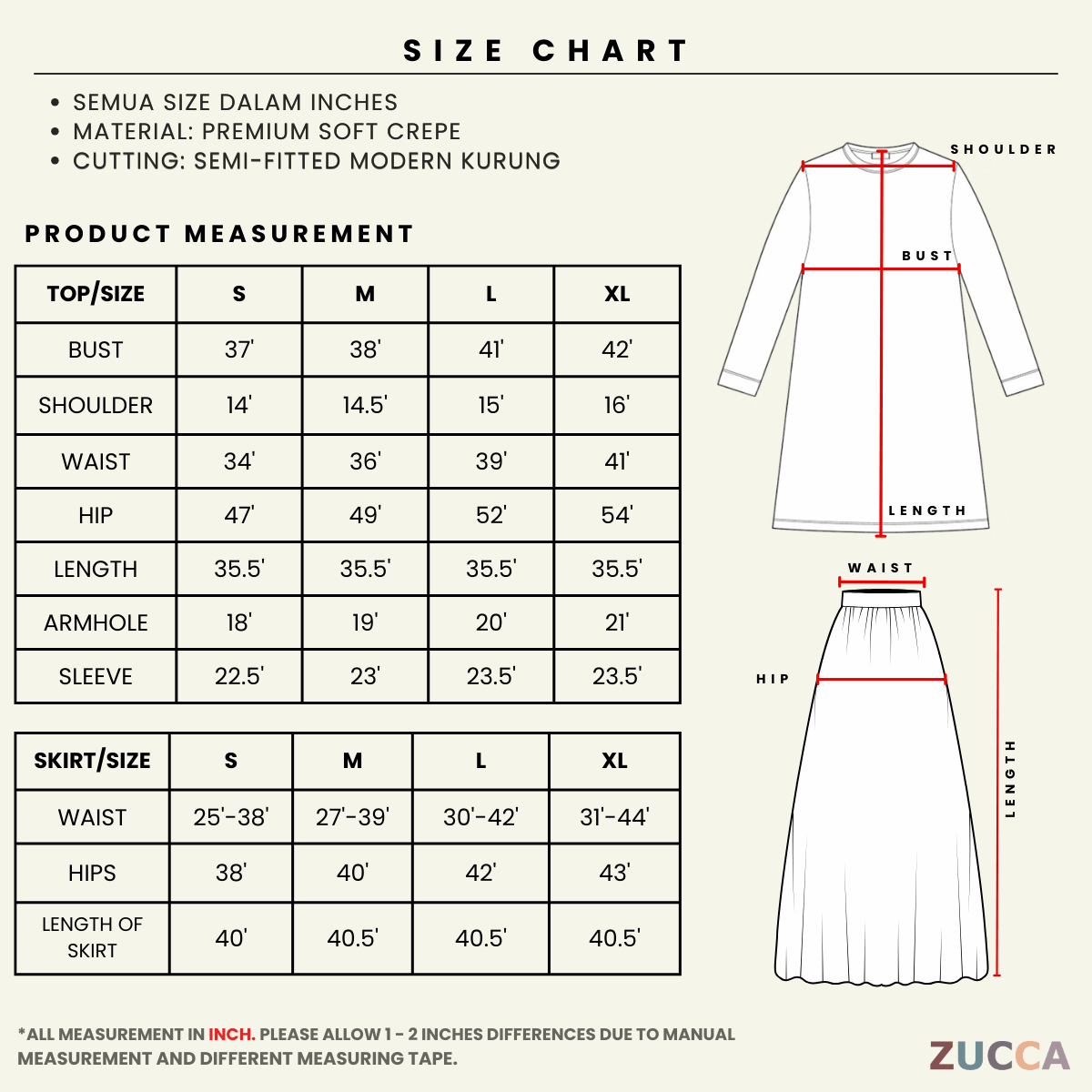 [JOM RAYA 2026] ZUCCA CIARA MINIMAL RIBBON EMBELLISHED KURUNG SET-R022