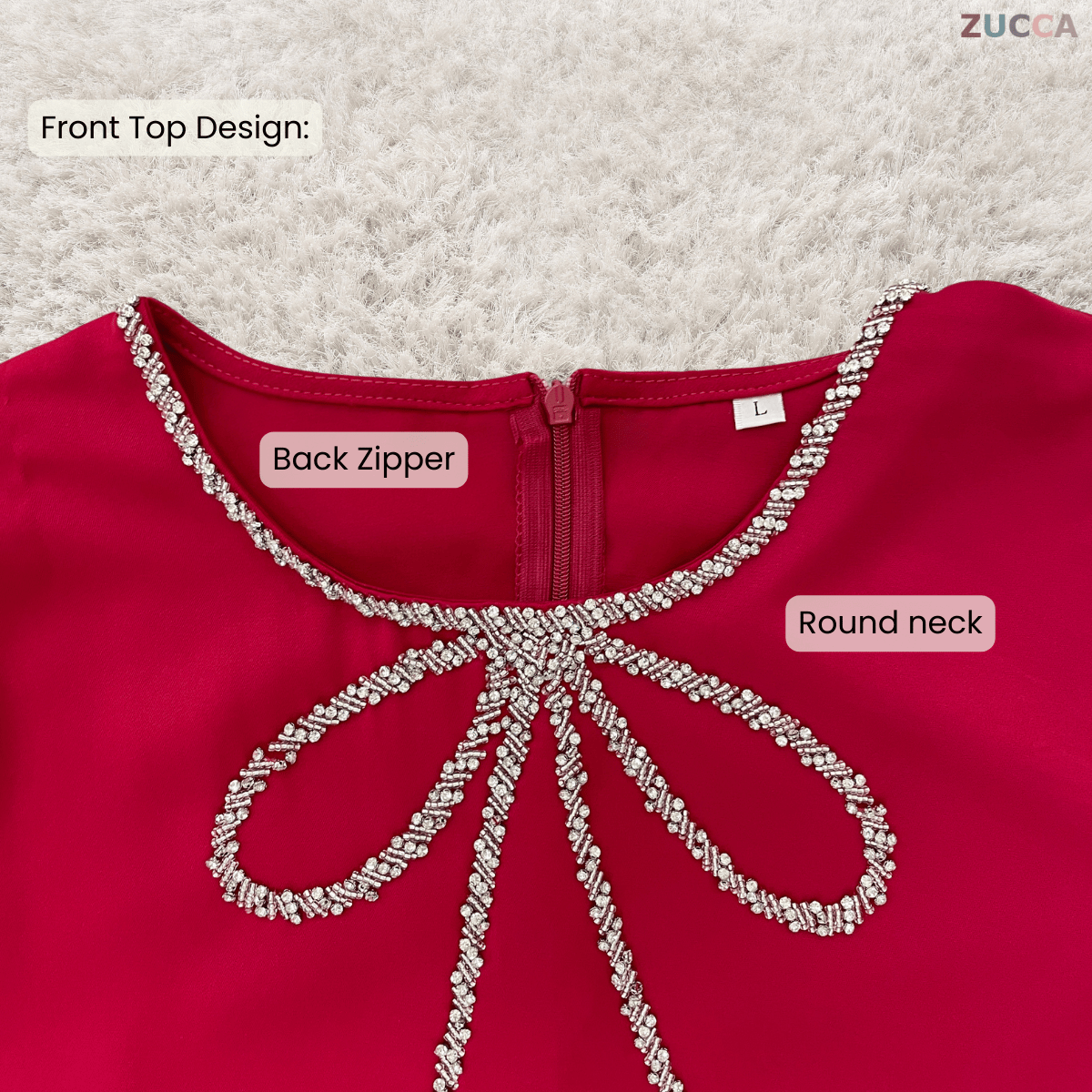 [JOM RAYA 2026] ZUCCA CIARA MINIMAL RIBBON EMBELLISHED KURUNG SET-R022