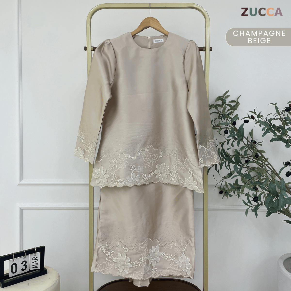 [JOM RAYA 2026] ZUCCA RAYHANA CLASSIC LUXE MODEST RAYA KURUNG SET - DMRAYA010