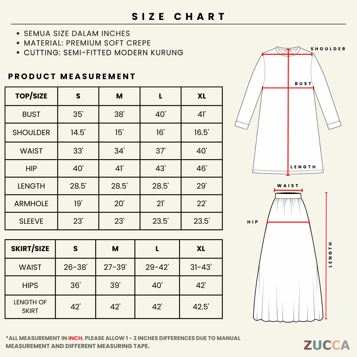 [JOM RAYA 2026] ZUCCA ELIZA PEARL LACE SCALLOP  KURUNG SET - R023