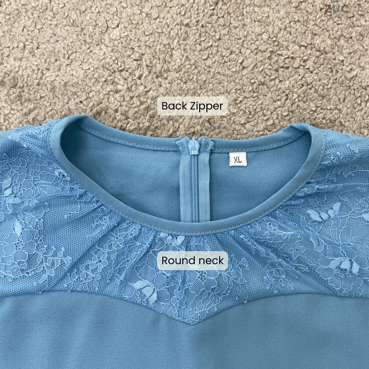 [JOM RAYA 2026] ZUCCA ELIZA PEARL LACE SCALLOP  KURUNG SET - R023