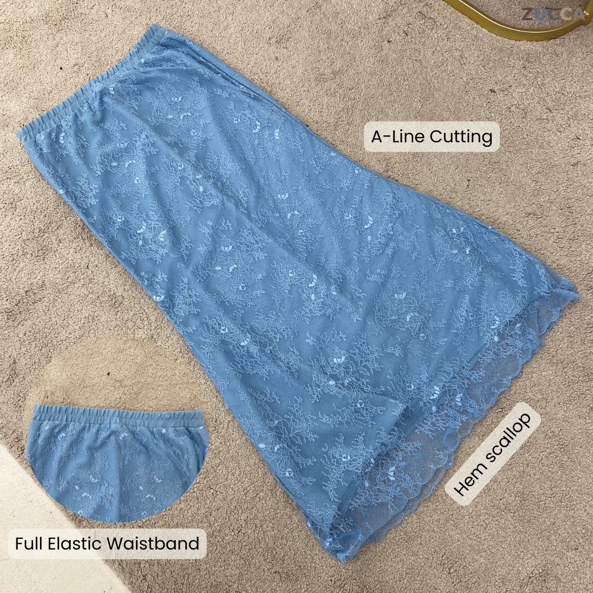 [JOM RAYA 2026] ZUCCA ELIZA PEARL LACE SCALLOP  KURUNG SET - R023