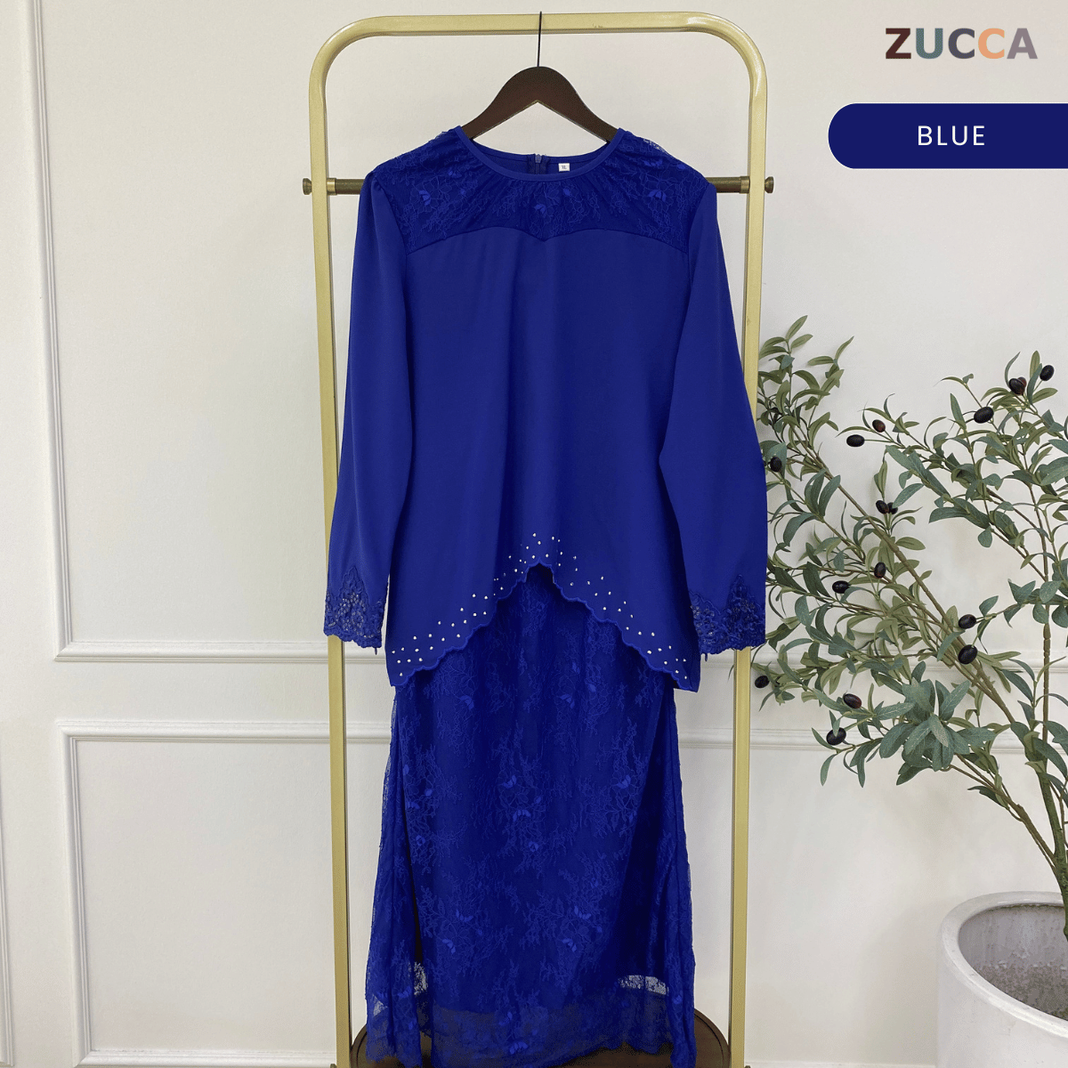 [JOM RAYA 2026] ZUCCA ELIZA PEARL LACE SCALLOP  KURUNG SET - R023