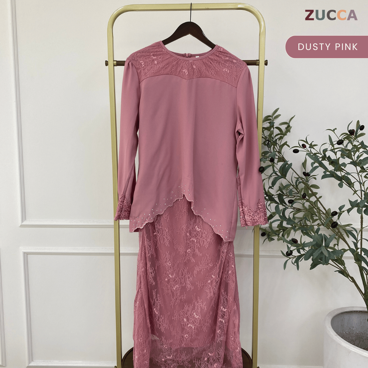 [JOM RAYA 2026] ZUCCA ELIZA PEARL LACE SCALLOP  KURUNG SET - R023