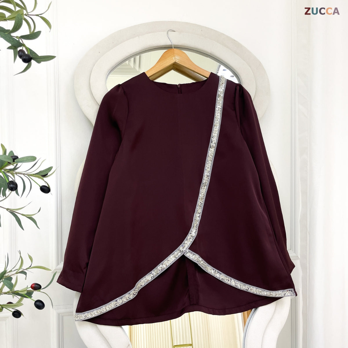 [JOM RAYA 2026] ZUCCA FARHAH KURUNG PREMIUM EMBLISHEMENT MOS CREPE SET - R024