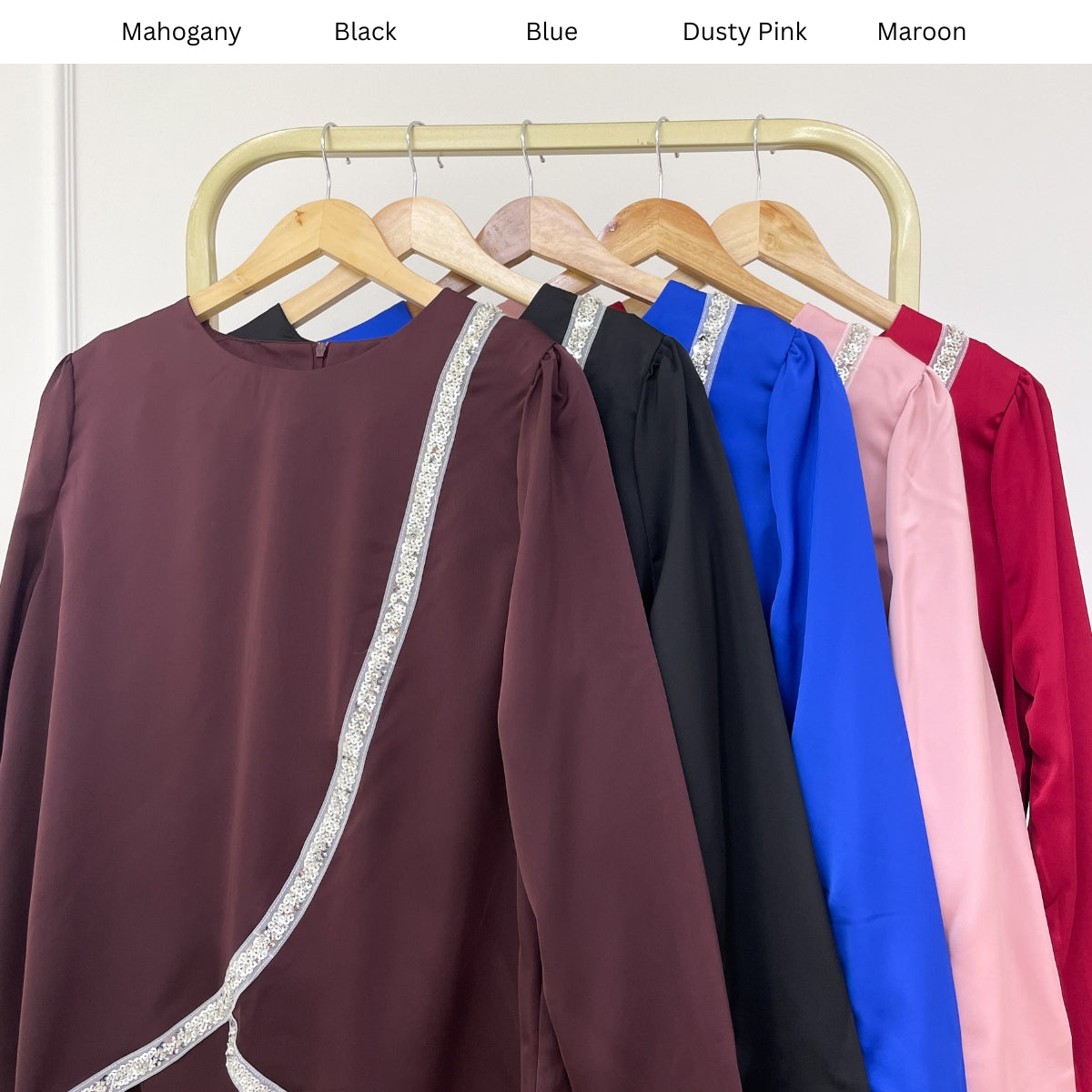 [JOM RAYA 2026] ZUCCA FARHAH KURUNG PREMIUM EMBLISHEMENT MOS CREPE SET - R024