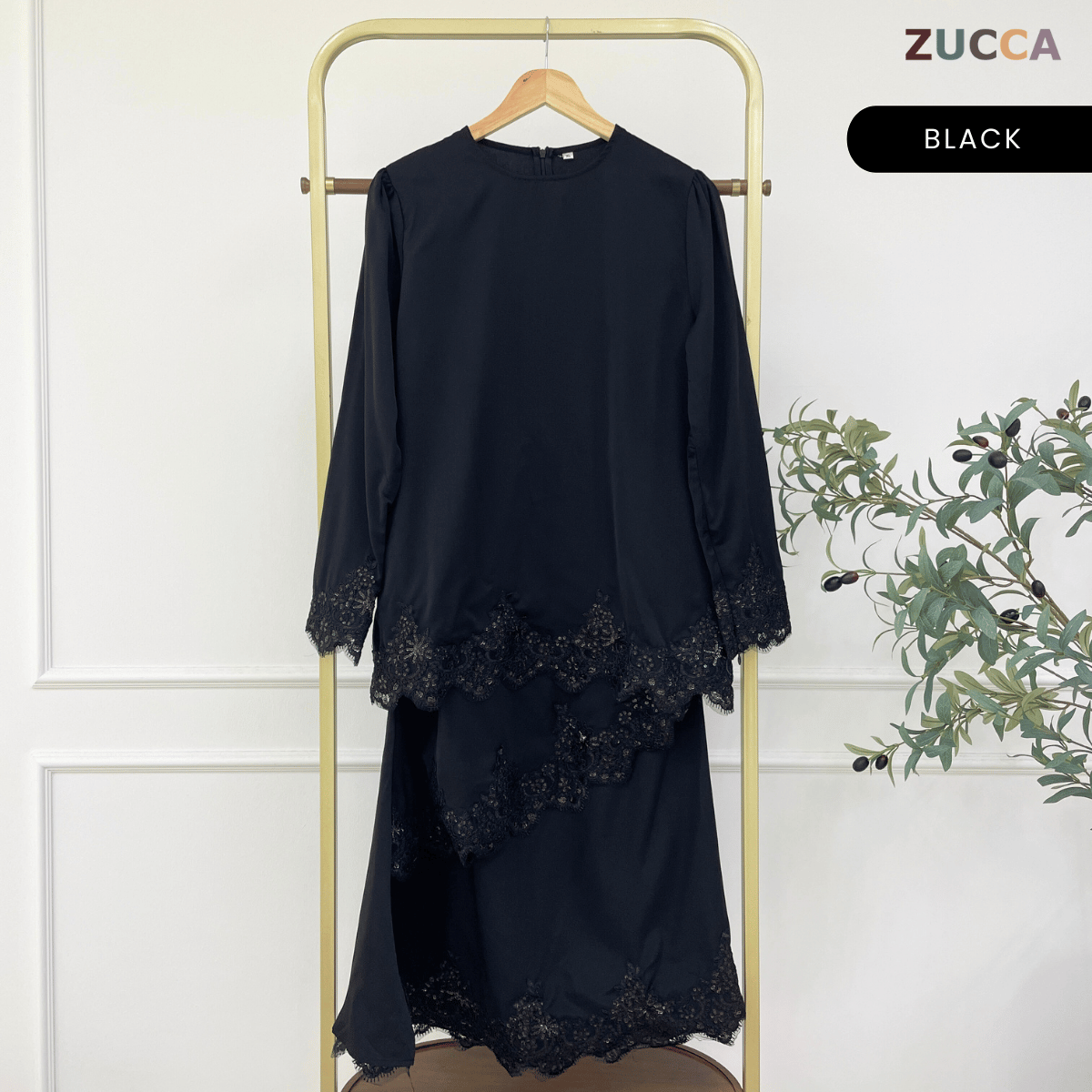 [JOM RAYA 2026] ZUCCA HAMANI KURUNG PREMIUM CREPE LACE  EMBELLISHMENT TRIM - R025