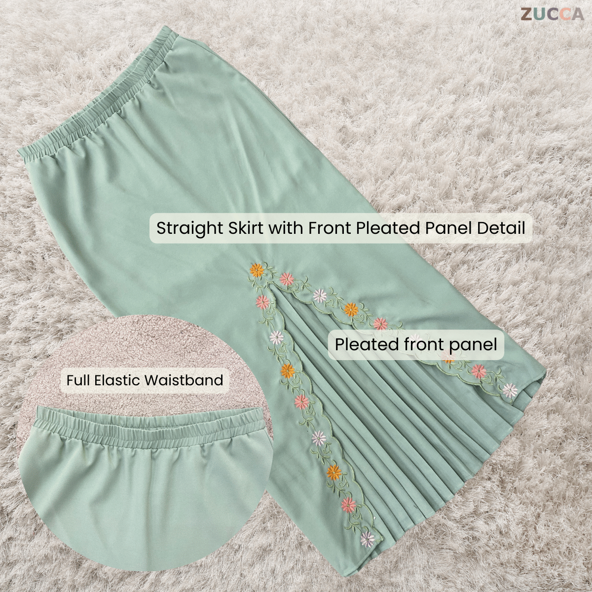 [JOM RAYA 2026] HAZWANI KURUNG FLORAL VINE EMBROIDERY MOS CREPE - R026