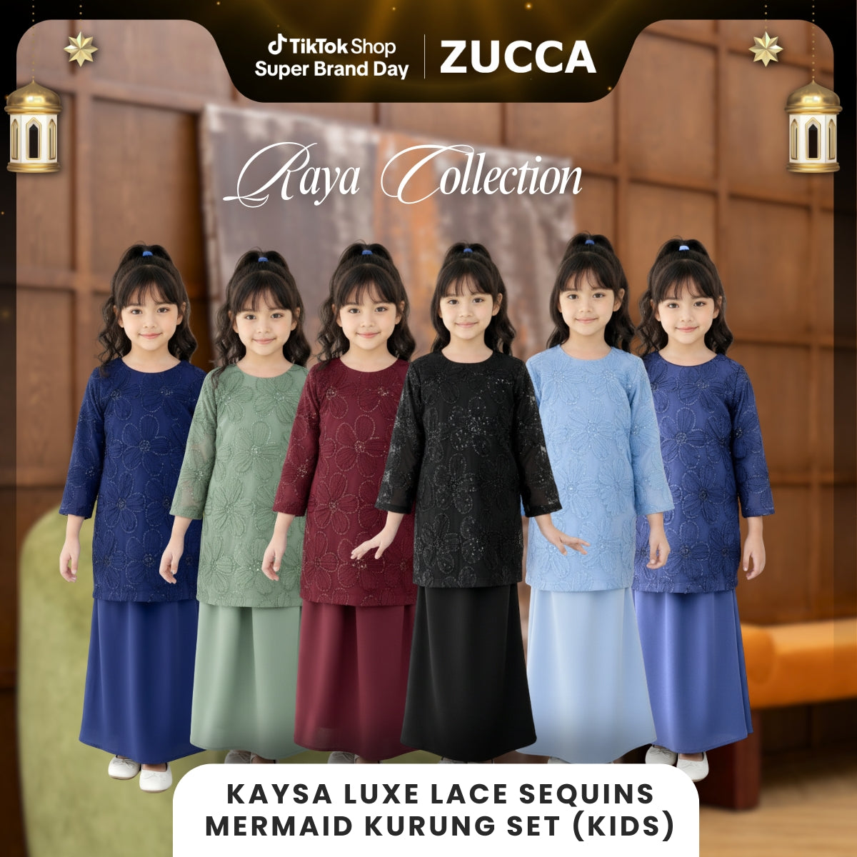 [JOM RAYA 2026] ZUCCA KAYSA LUXE LACE SEQUIN MERMAID KURUNG KIDS - R027A