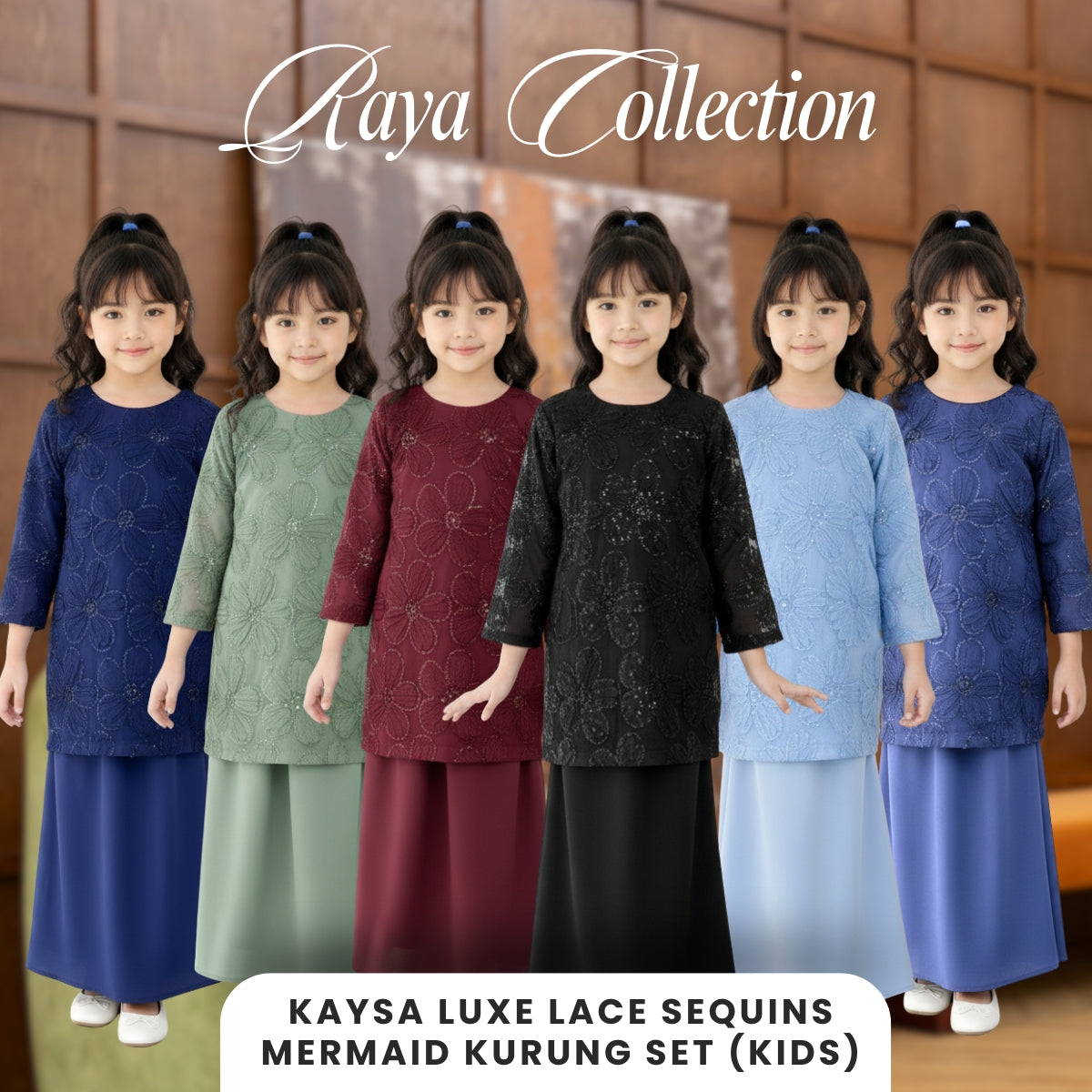 [JOM RAYA 2026] ZUCCA KAYSA LUXE LACE SEQUIN MERMAID KURUNG KIDS - R027A